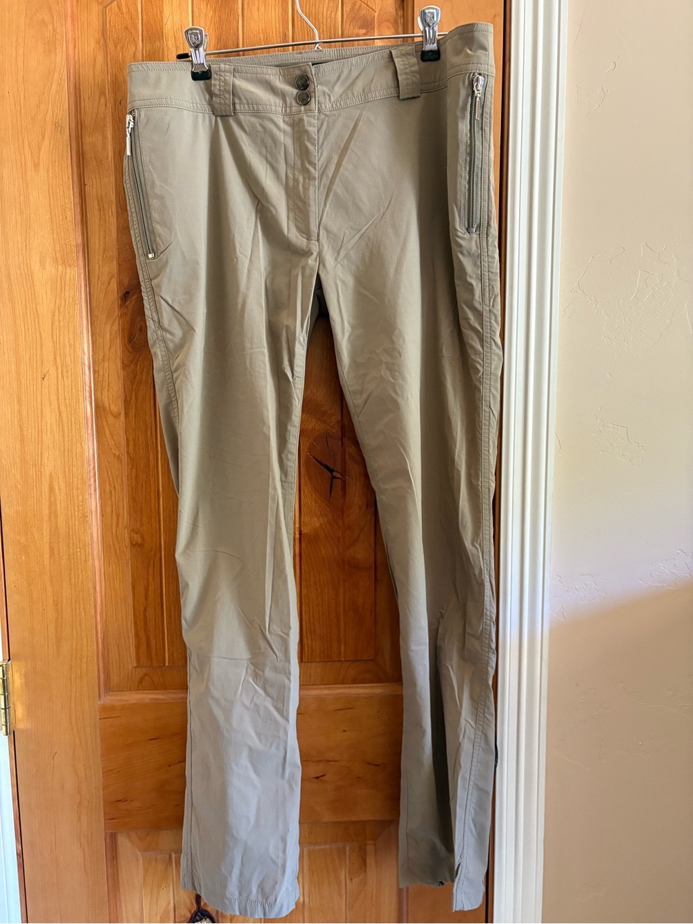 Anatomie Women’s  Khaki Travel Chinos with Zip Pockets - Tan